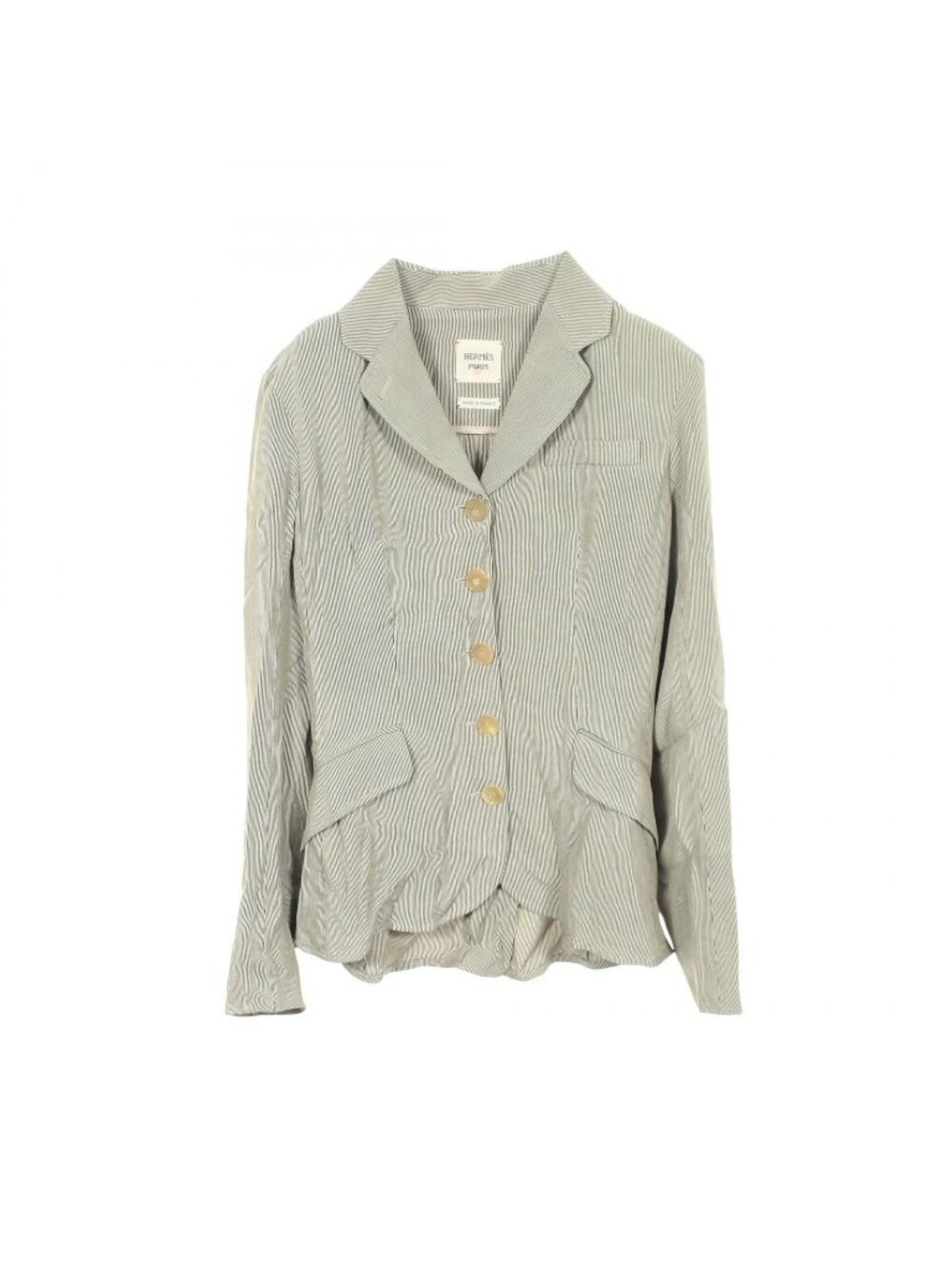 Hermes Striped Shirt Jacket